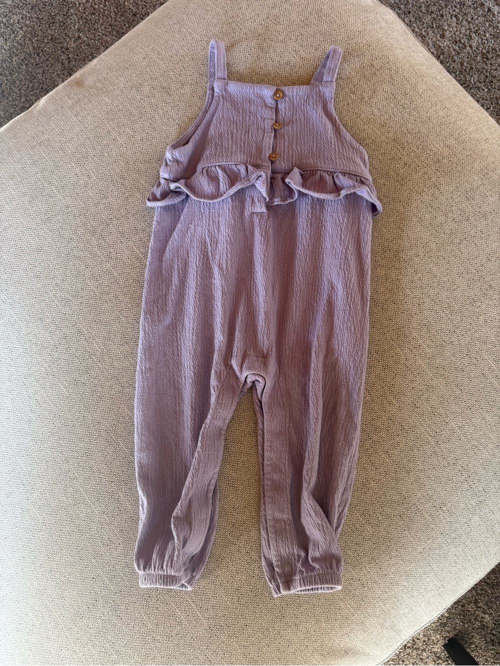 Carter's Lavender Ruffle-Front Romper